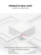 NyraLux Black White Square LED Wall Lamp for Living Room