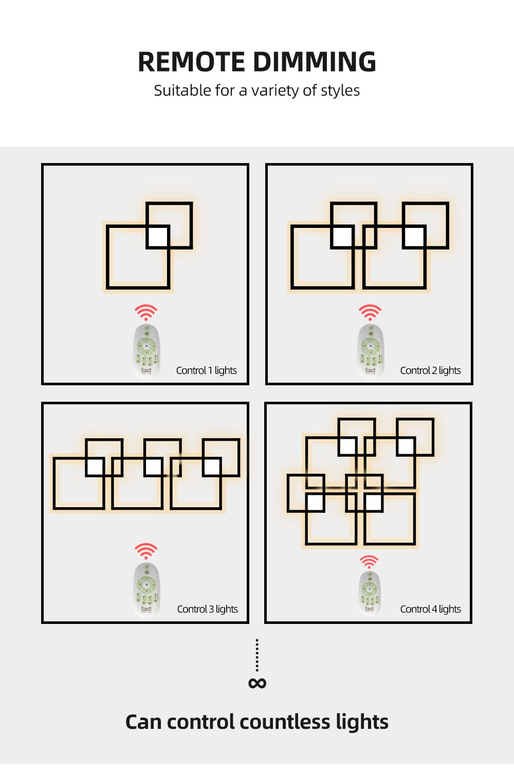 NyraLux Black White Square LED Wall Lamp for Living Room