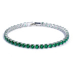 AriaLuxe Chain Tennis Bracelet With High Quality Zirconia Accents For Elegant Sparkling Style