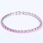 AriaLuxe Chain Tennis Bracelet With High Quality Zirconia Accents For Elegant Sparkling Style