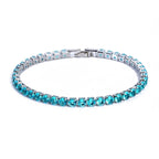 AriaLuxe Chain Tennis Bracelet With High Quality Zirconia Accents For Elegant Sparkling Style