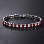 AriaLuxe Chain Tennis Bracelet With High Quality Zirconia Accents For Elegant Sparkling Style