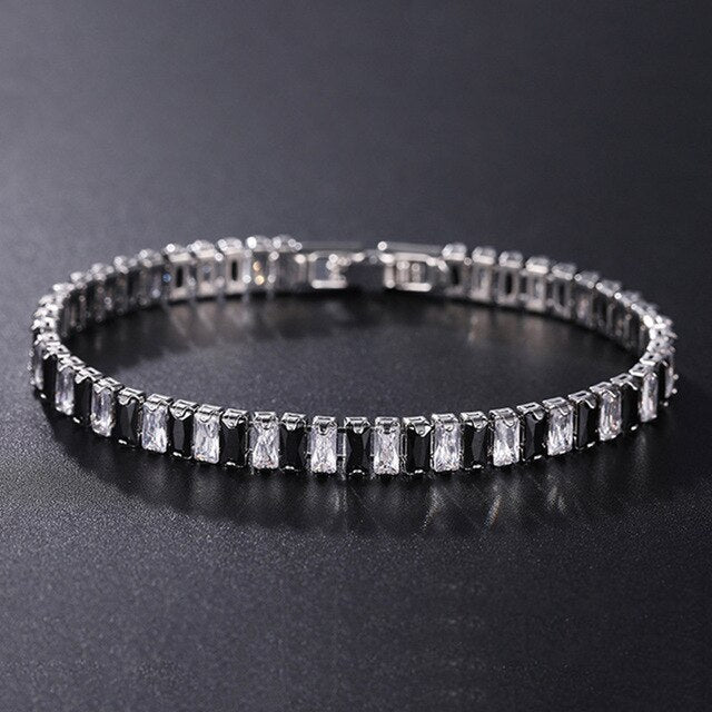 AriaLuxe Chain Tennis Bracelet With High Quality Zirconia Accents For Elegant Sparkling Style