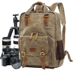 RoveGuard Waterproof Waxed Canvas Camera Backpack Elite