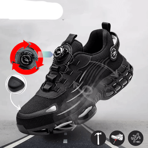 StratoGuard Orthopedic Men's Safety Shoes With One-Hand Quick Change In 3 Seconds And PU Sole