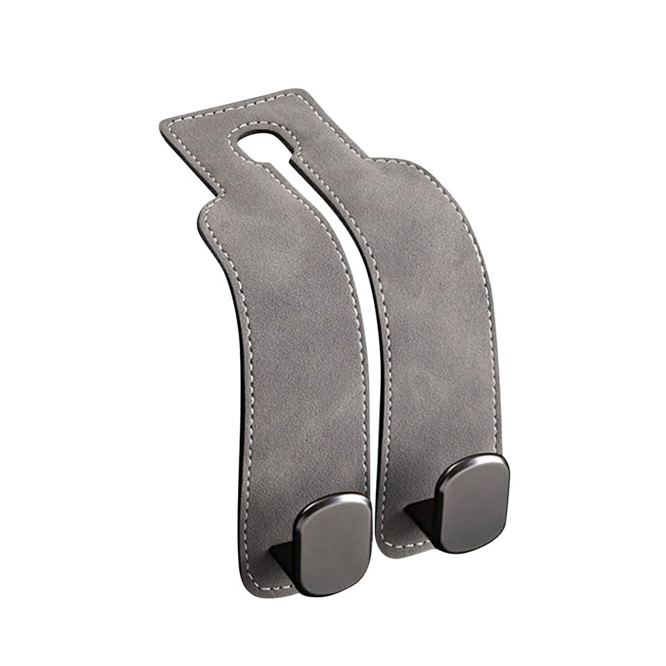 スエードヘッドレスト ダブルフック 車の後部座席収納用