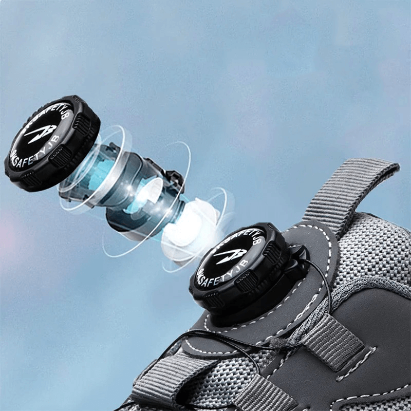 StratoGuard Orthopedic Men's Safety Shoes With One-Hand Quick Change In 3 Seconds And PU Sole