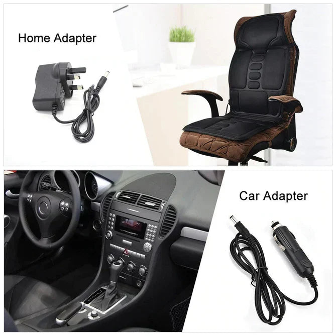 LumaRelief Elite Massage Seat with Heated Back Neck Cushion