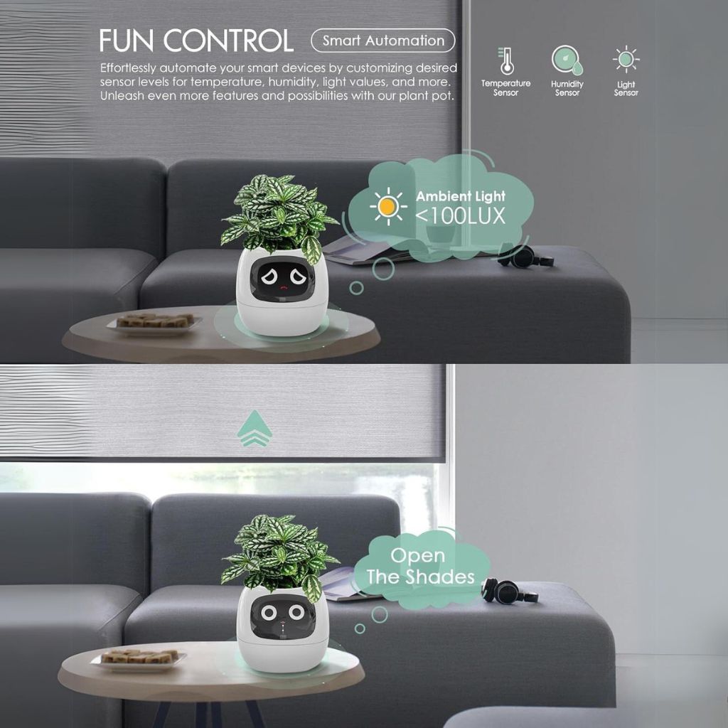NexiLeaf Smart Planter With 70 Animations Alexa Connected