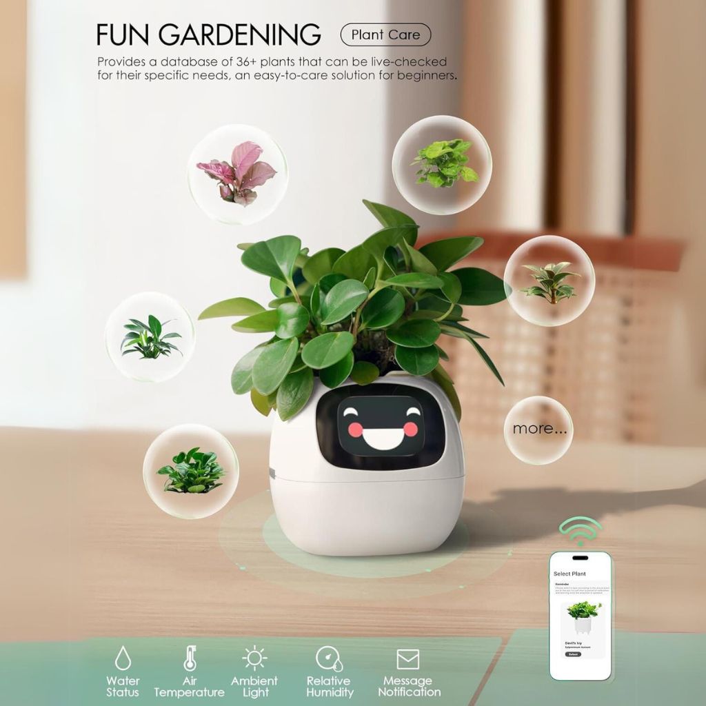 NexiLeaf Smart Planter With 70 Animations Alexa Connected