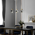 Lyra Spiral Crystal Droplets Pendant Chandelier Staircase