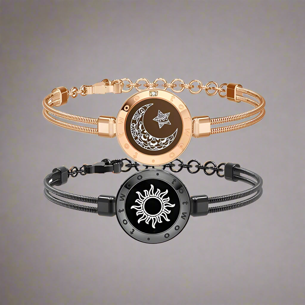 LumaLink SunMoon Couple Bracelets Long-Distance Touch