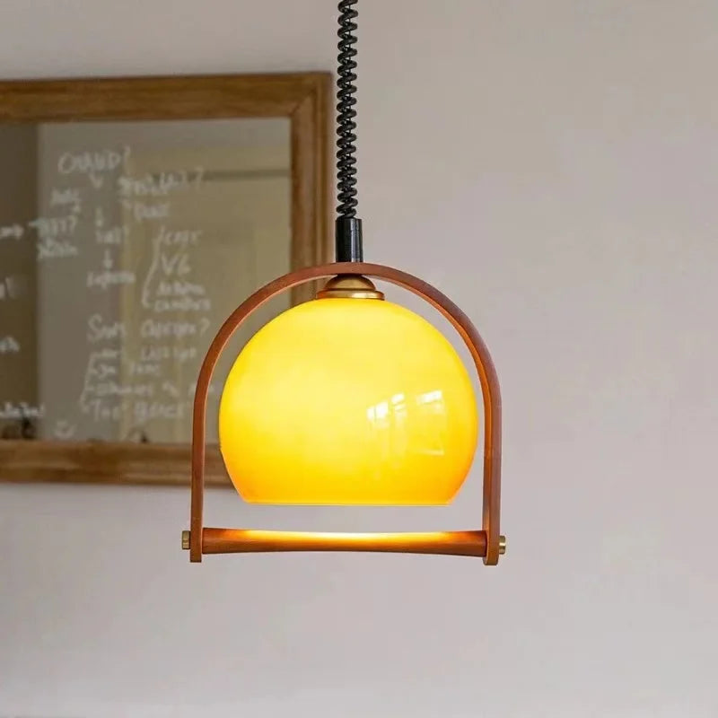 Rivara Wood Pendant Light, Vintage Dining And Kitchen Lamp