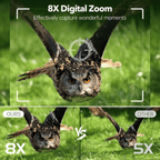 NoctraView Night Binoculars 8X Zoom, 7-Level IR, 4K Video