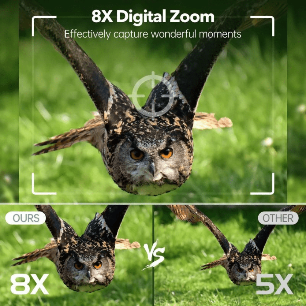 NoctraView Night Binoculars 8X Zoom, 7-Level IR, 4K Video