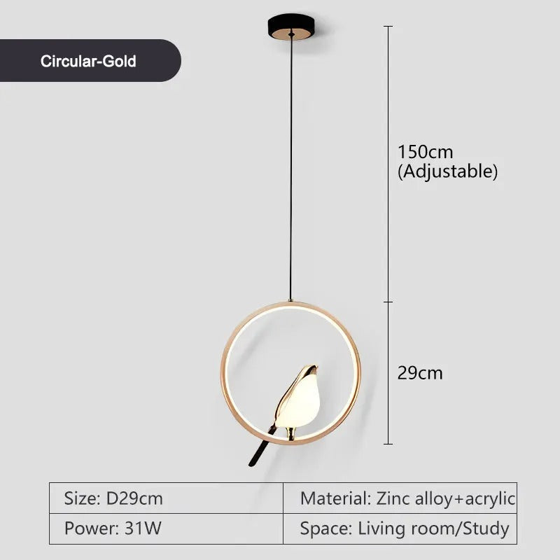LumenBird Circle LED Pendant Lamp For Modern Ceilings
