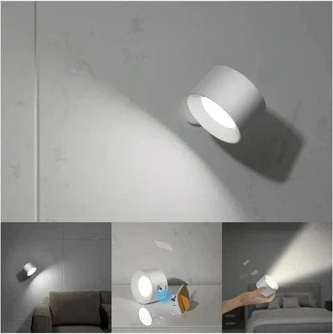 Luma Rechargeable Battery Wall Light, 360 Degree Adjustable