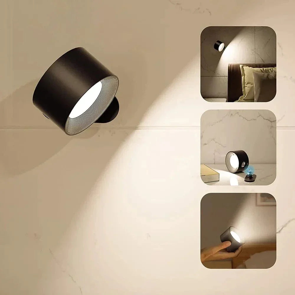 Luma Rechargeable Battery Wall Light, 360 Degree Adjustable